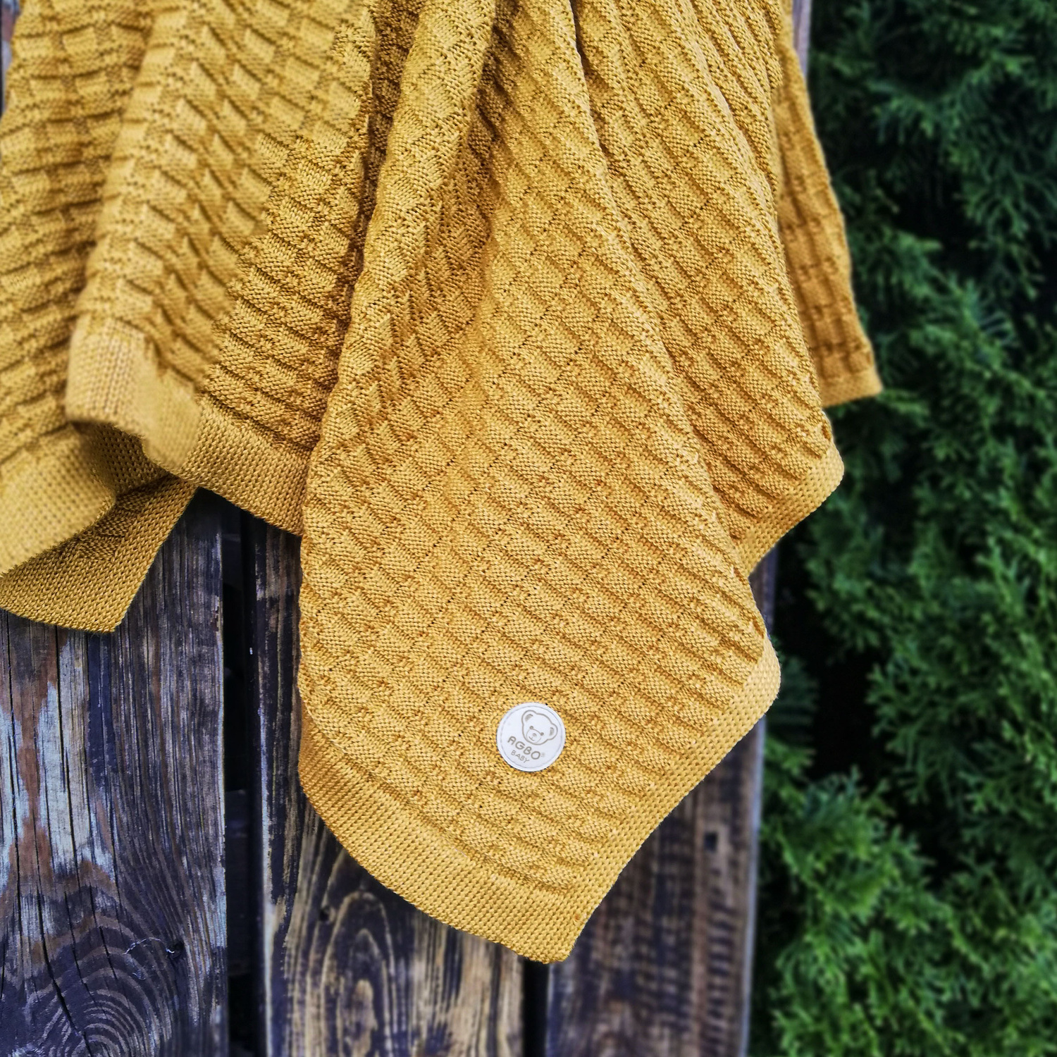 Coperta in bambù per neonato, senape, delicata, Misio