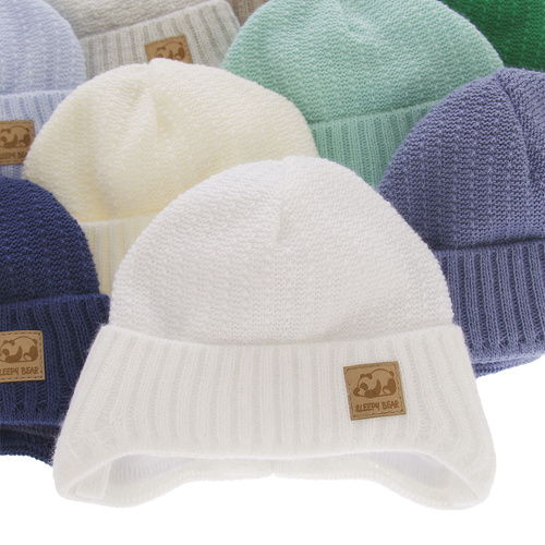 Berretto autunno/primavera bambino, azzurro, con lacci, Todi