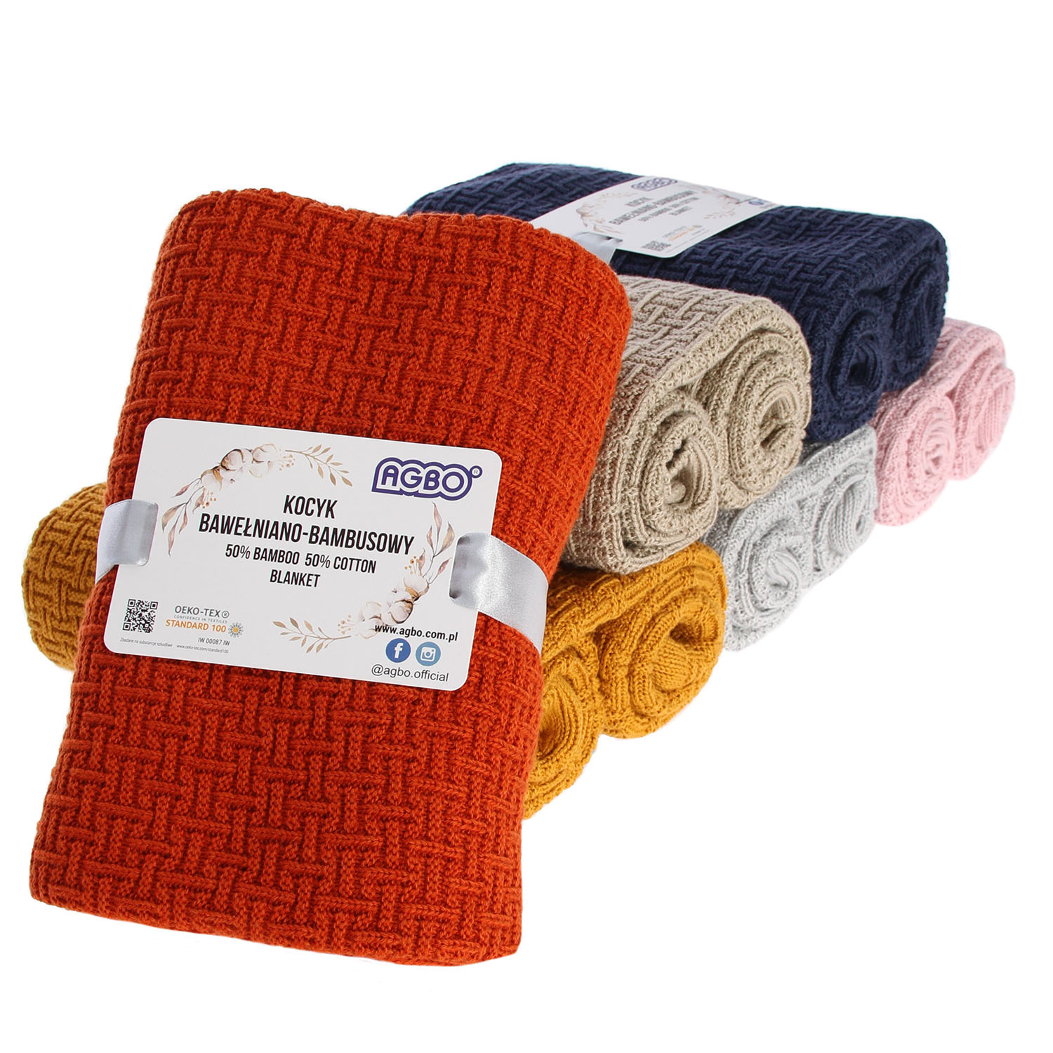 Coperta bambù-cotone per neonato, grigia, delicata, Pony