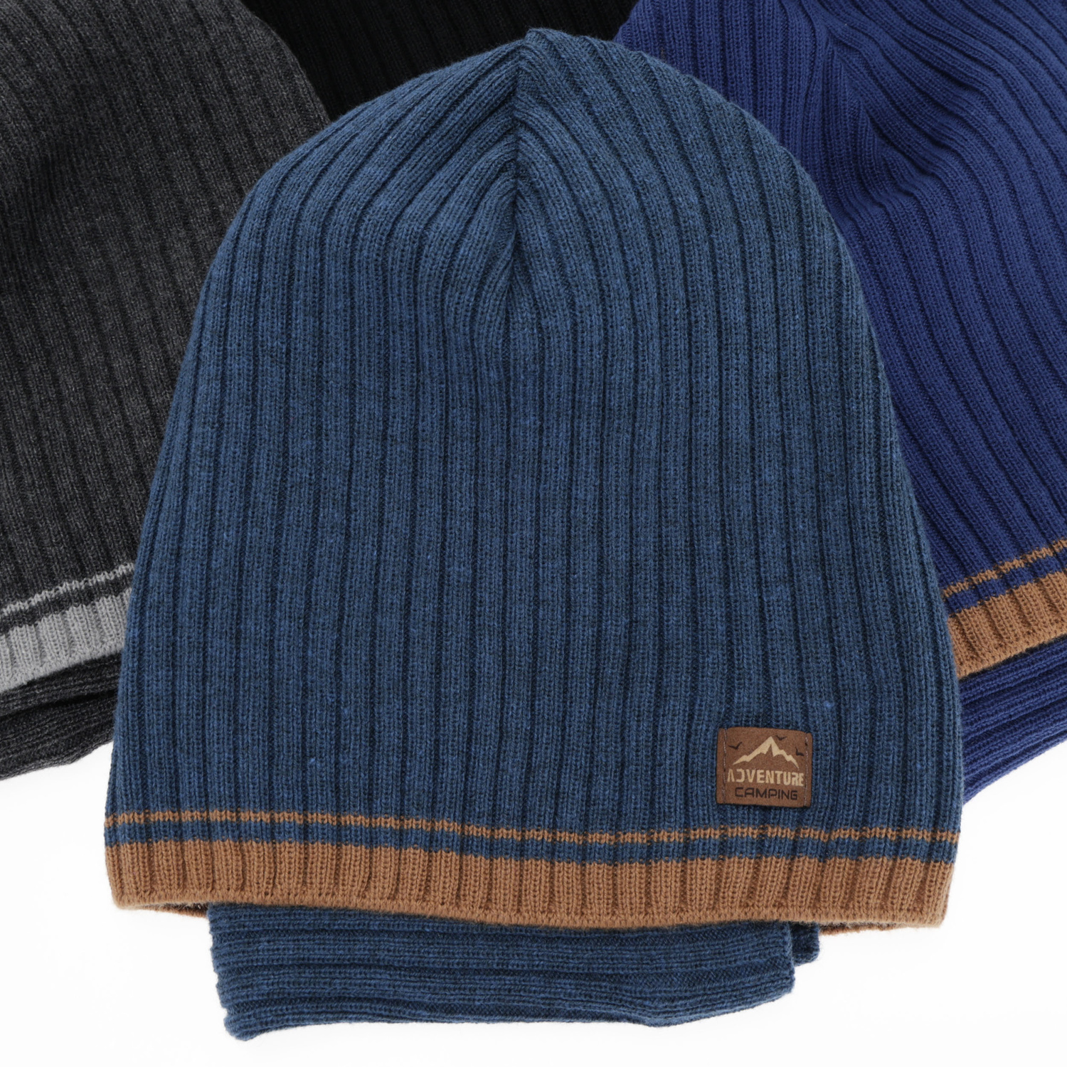 Set autunno/primavera bambino (berretto e scaldacollo), blu, con cotone, Eirik