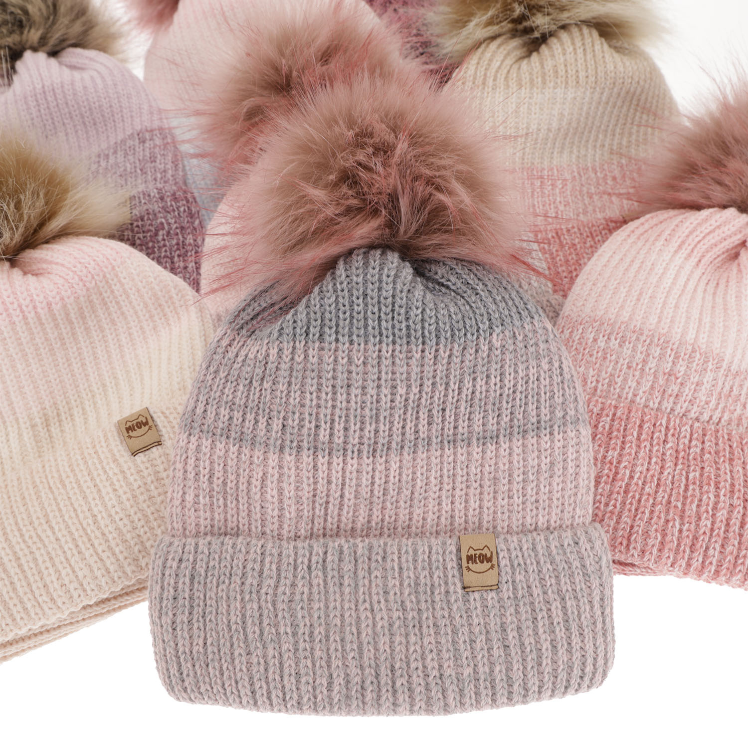 Set invernale bambina: berretto e scaldacollo, nero, con pompon, Gimena