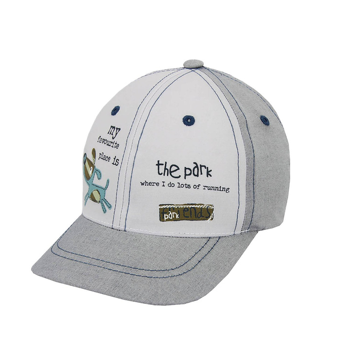 Cappellino con visiera bambino, autunno/primavera, grigio, in cotone, Dog