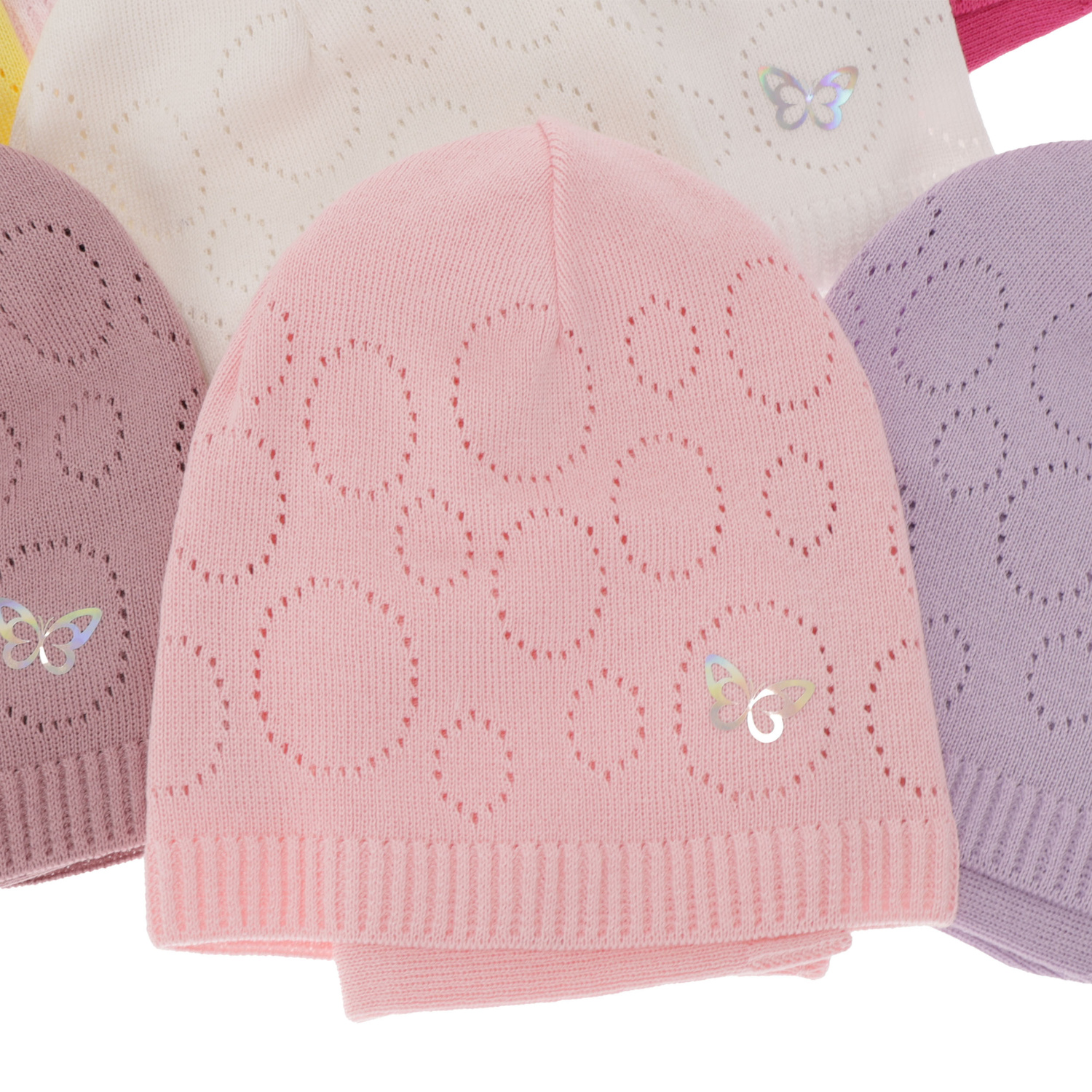 Set autunno/primavera bambina: berretto e scaldacollo, con cotone, rosa chiaro, con cotone, giallo, Amarilla