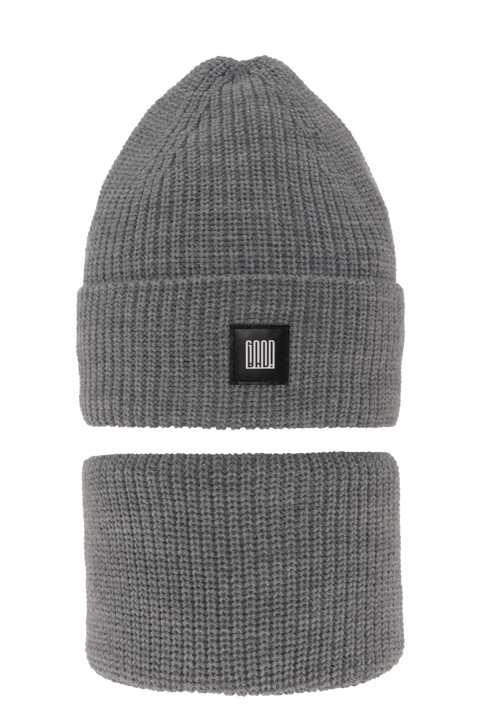 Set invernale bambino: berretto e scaldacollo, grigio chiaro, Amadeo