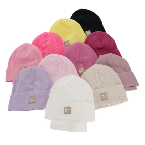 Set autunno/primavera bambina: berretto e scaldacollo, con cotone, nero, Zola