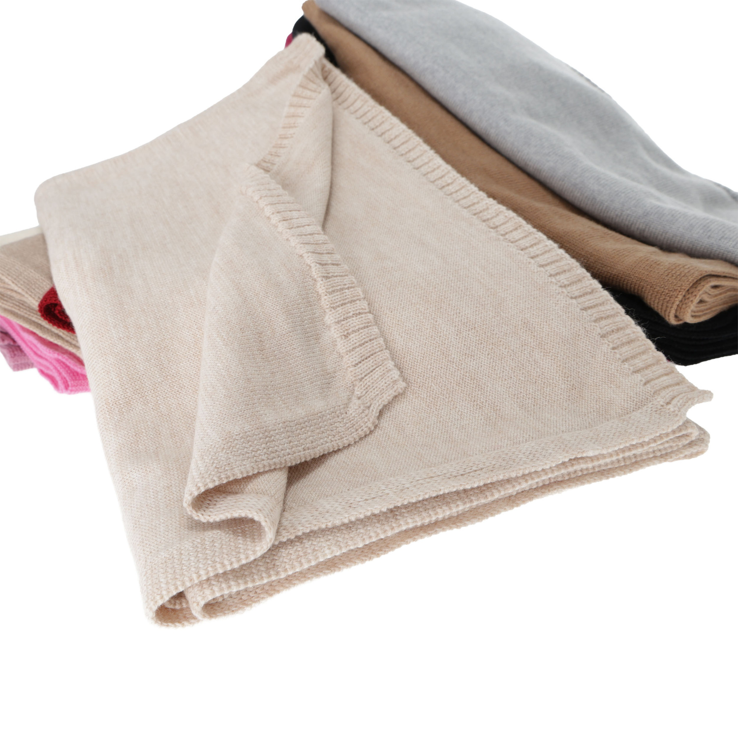 Sciarpa invernale donna, camel, 100% Lana Merino, Elonia