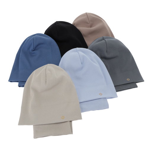 Set autunno/primavera bambino (berretto e scaldacollo), di cotone, beige, Desider