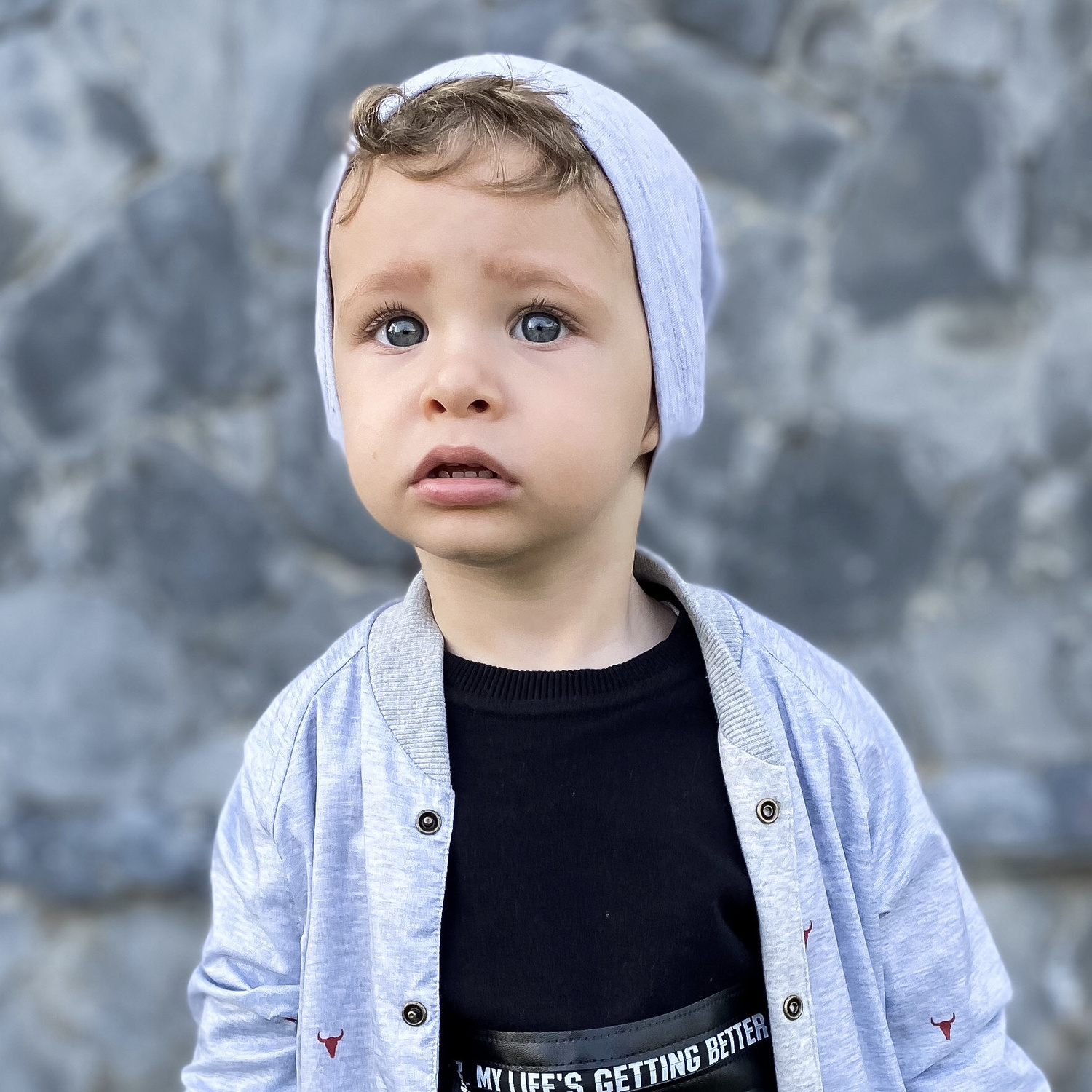 Set autunno/primavera bambino: berretto e scaldacollo, miele, cotone, Hazel