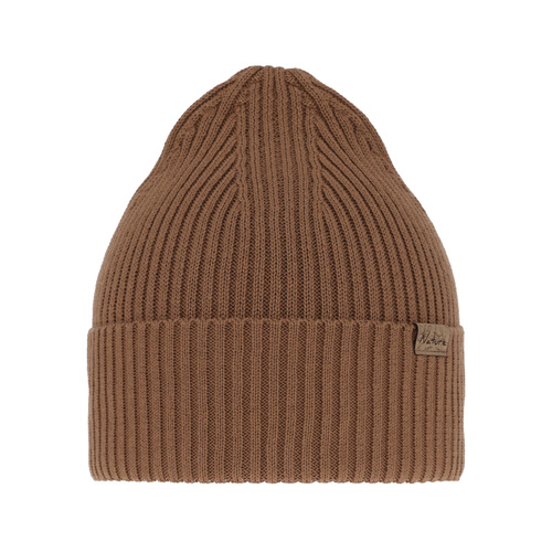 Berretto invernale, autunno/primavera donna, con cotone, cammello, Messina