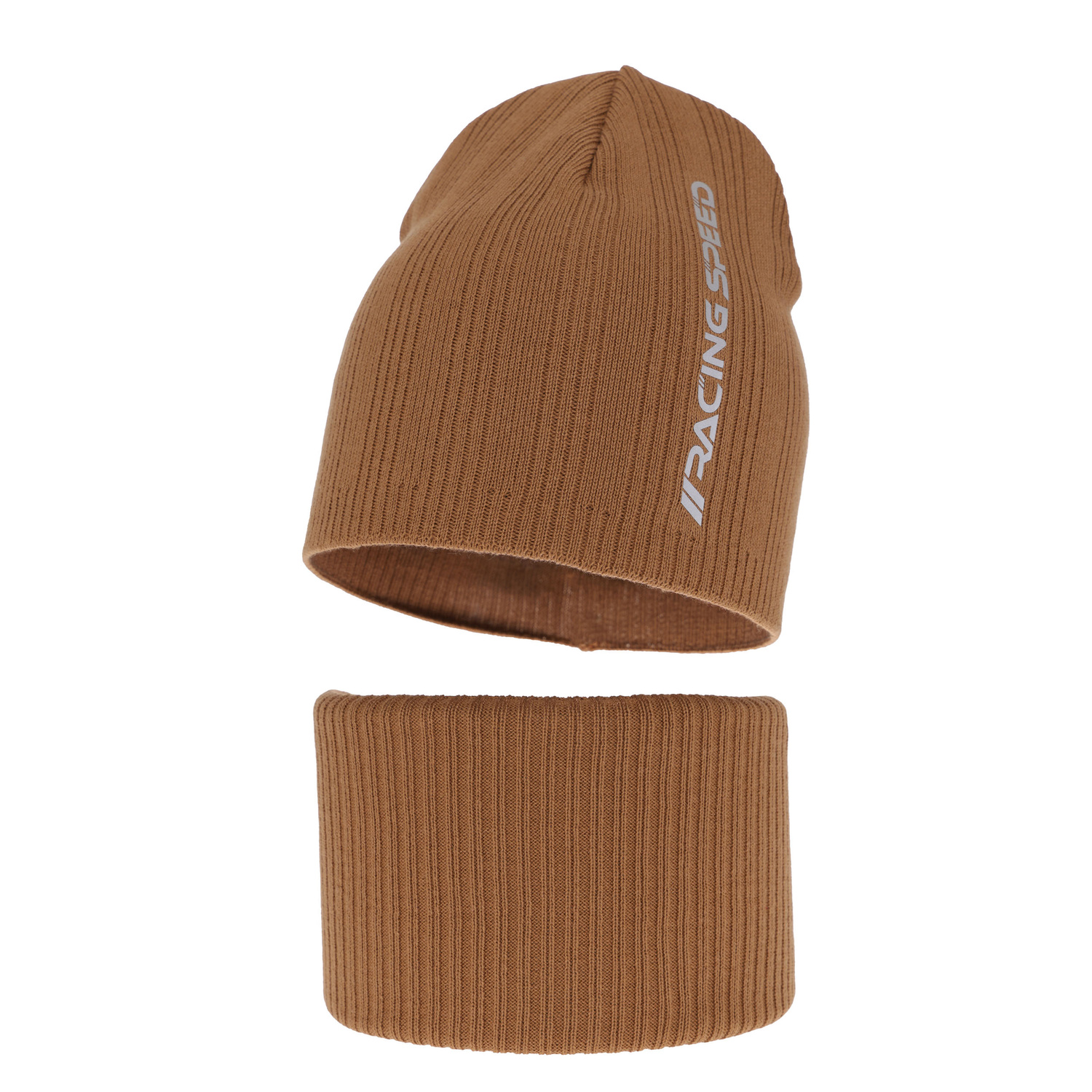 Set autunno/primavera bambino: berretto e scaldacollo, con cotone, cammello, Kolorado