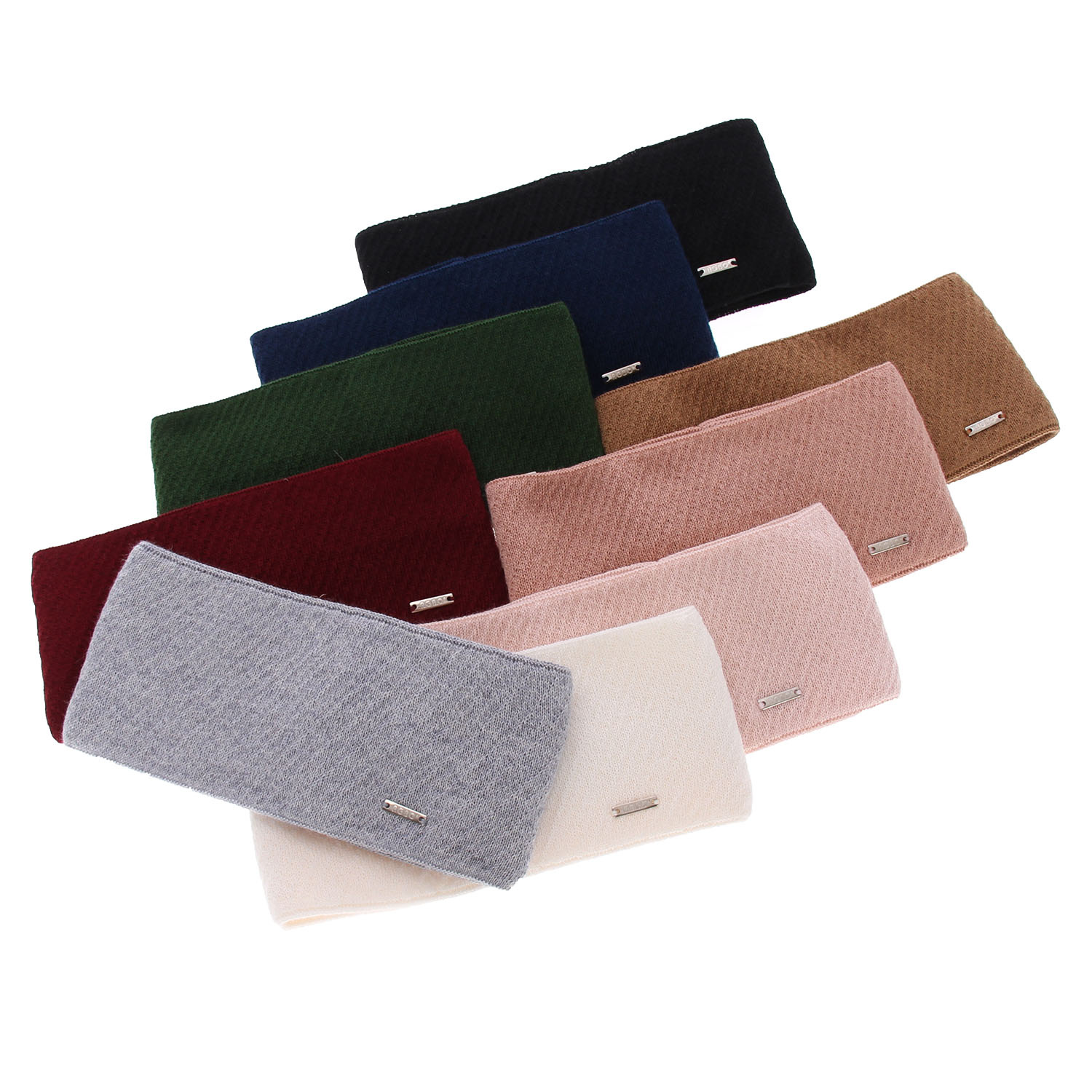 Fascia per capelli invernale donna, bordò, 100% Lana Merino, Katrina