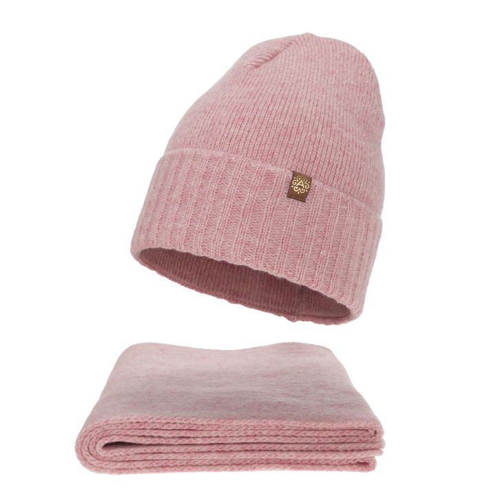 Set invernale donna: berretto e sciarpa, rosso, Shasta