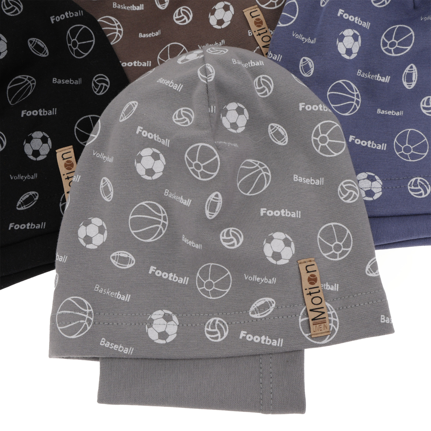 Set autunno/primavera bambino: berretto e scaldacollo, grigio, cotone, Paolo