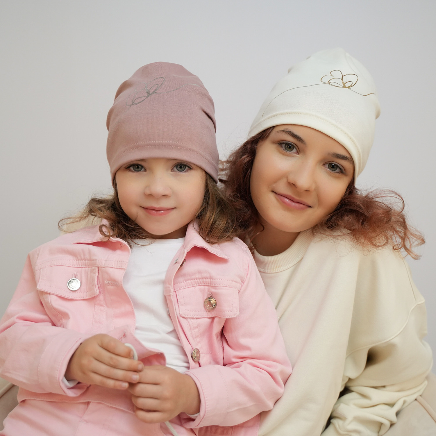 Set autunno/primavera bambina: berretto e scaldacollo, crema, in cotone, Jula