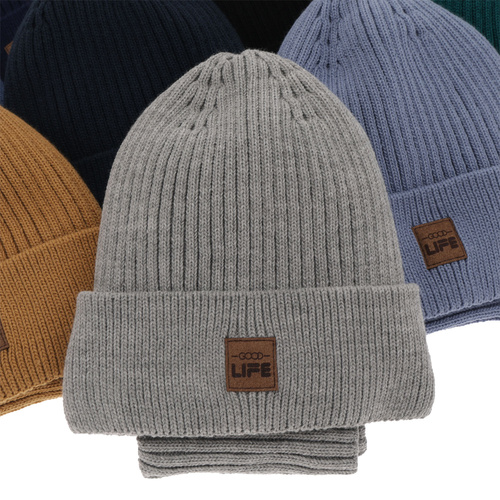 Set invernale bambino: berretto e scaldacollo, verde smeraldo, Basilio