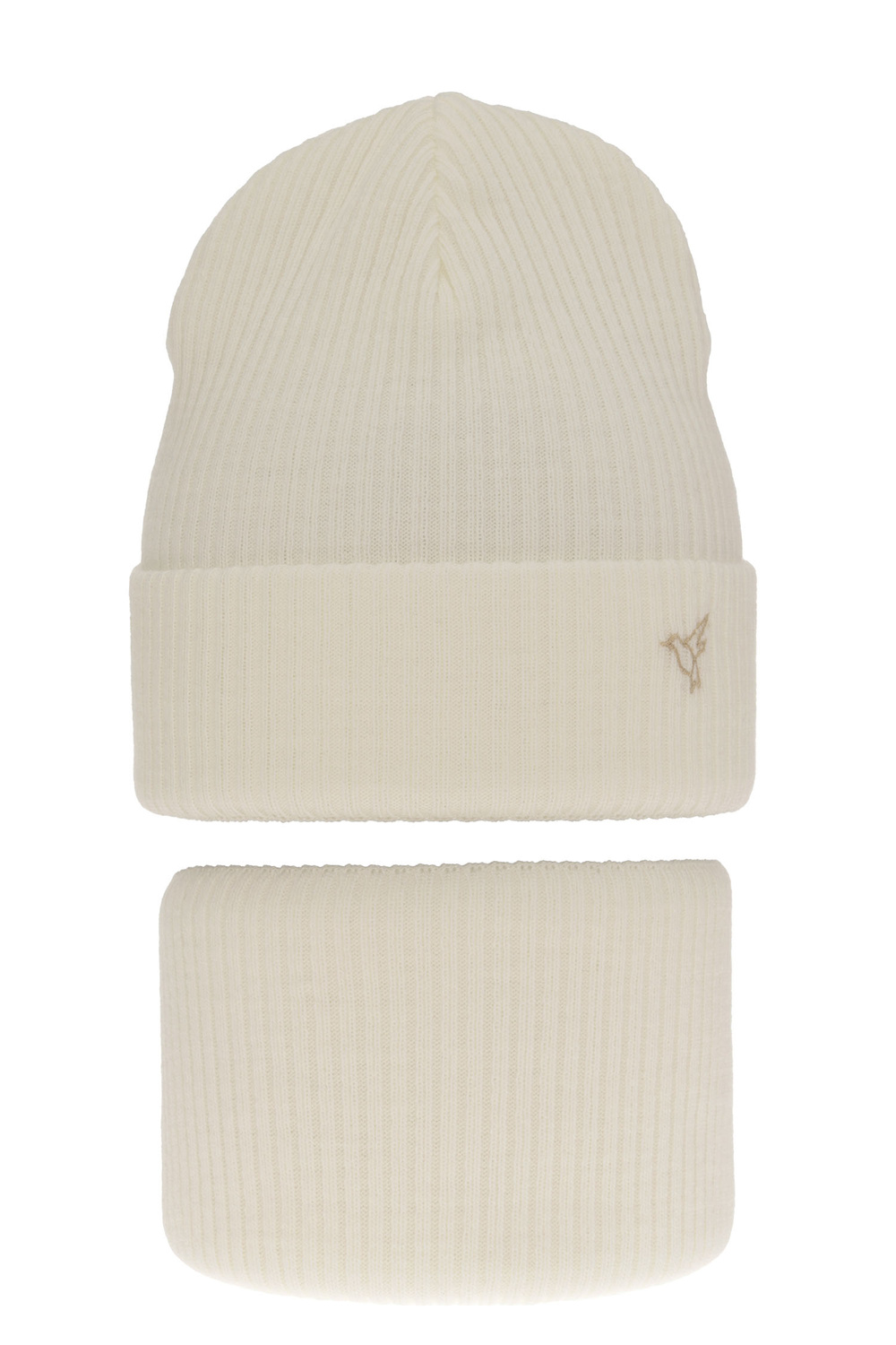 Set invernale bambina: berretto e scaldacollo, crema, Rosetta