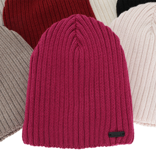 Berretto invernale donna, grigio, con lana merino, Soletta