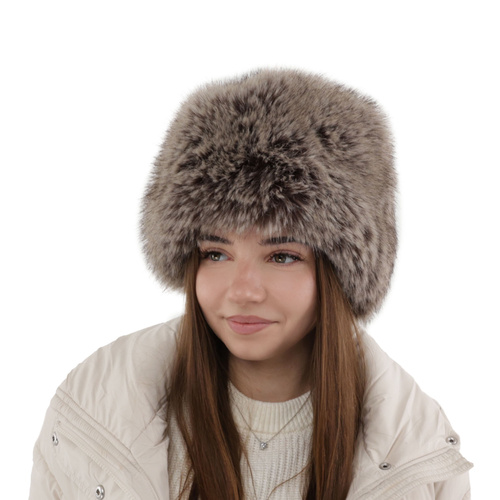 Berretto invernale donna, beige, foderato in cotone, Holly