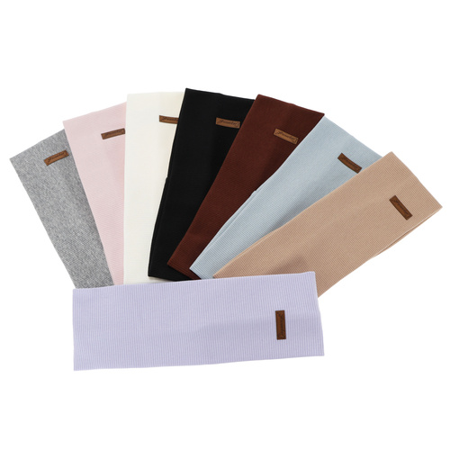 Fascia per capelli autunnale, primaverile, da donna, nera, in cotone Sharon