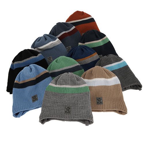 Berretto autunno/primavera bambino, blu navy, con lacci, Oliver