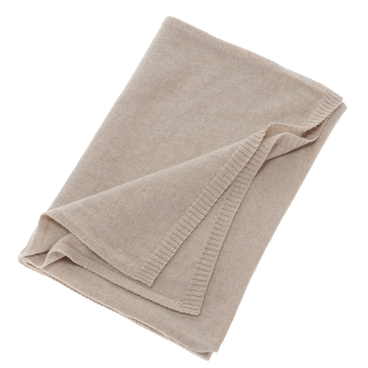 Sciarpa invernale donna, beige chiaro, lana merino con cashmere, Irenia