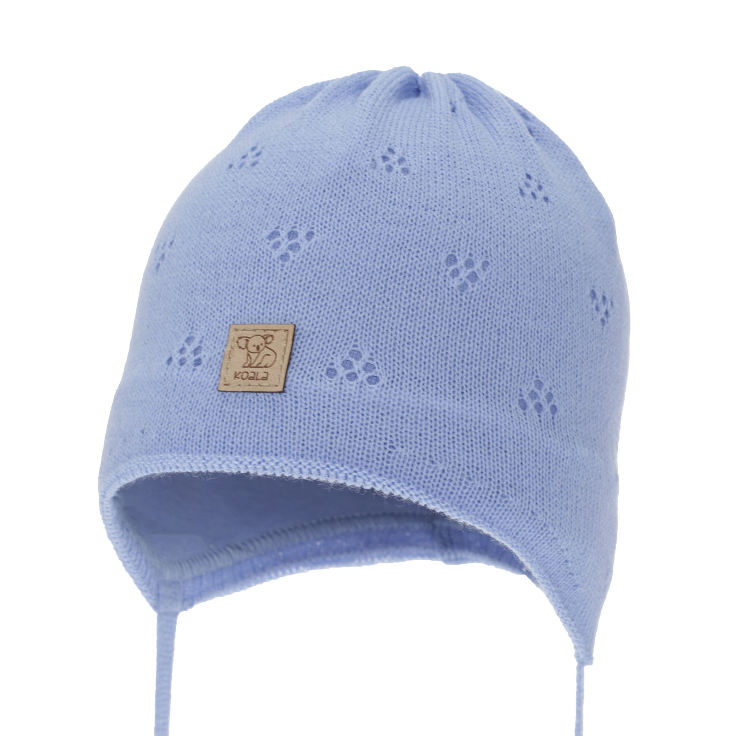 Berretto autunno/primavera bambino, blu, con lacci, Slate