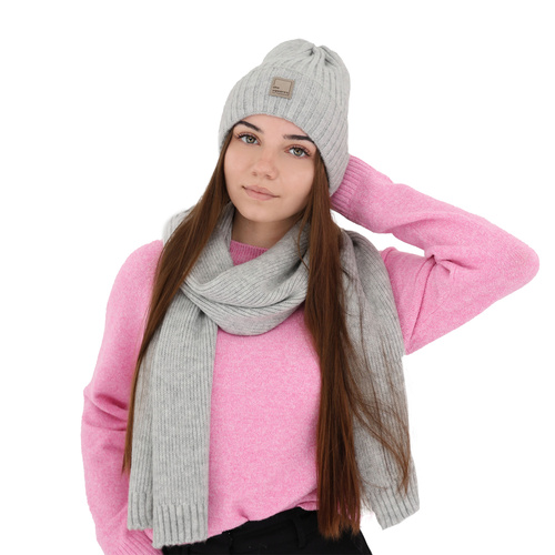 Sciarpa invernale donna, rosa, 100% Lana Merino, Loretta