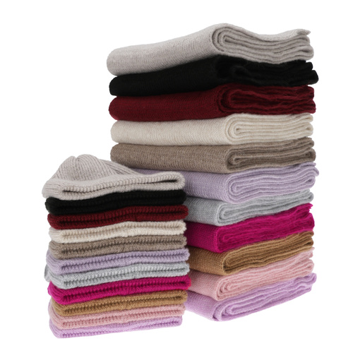 Set invernale donna, rosso, con lana merino, Seala