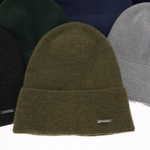 Berretto autunno/primavera uomo, marrone, 100% Lana Merino, Memfis