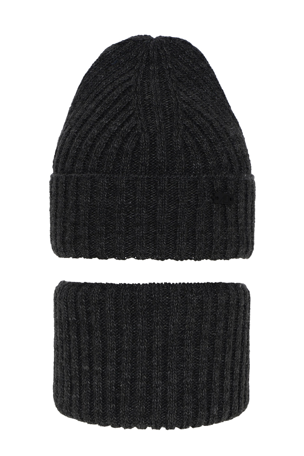 Set invernale bambino: berretto e scaldacollo, grigio, Zeno