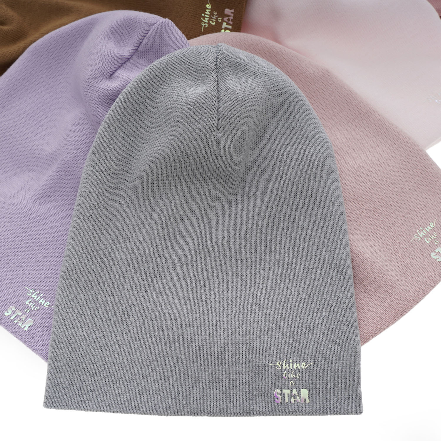 Berretto invernale bambina, viola, con doppia faccia, Estrela