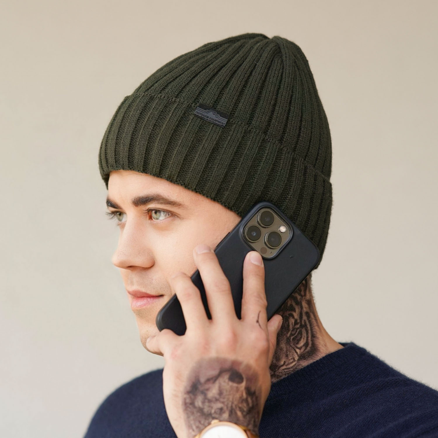 Berretto invernale uomo, grigio scuro, Vincent