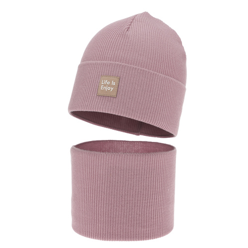 Set autunno/primavera bambina: berretto e scaldacollo, con cotone, melange, Zola