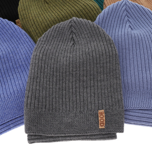 Set autunno/primavera bambino: berretto e scaldacollo, blu scuro, 100% Lana Merino, Chester