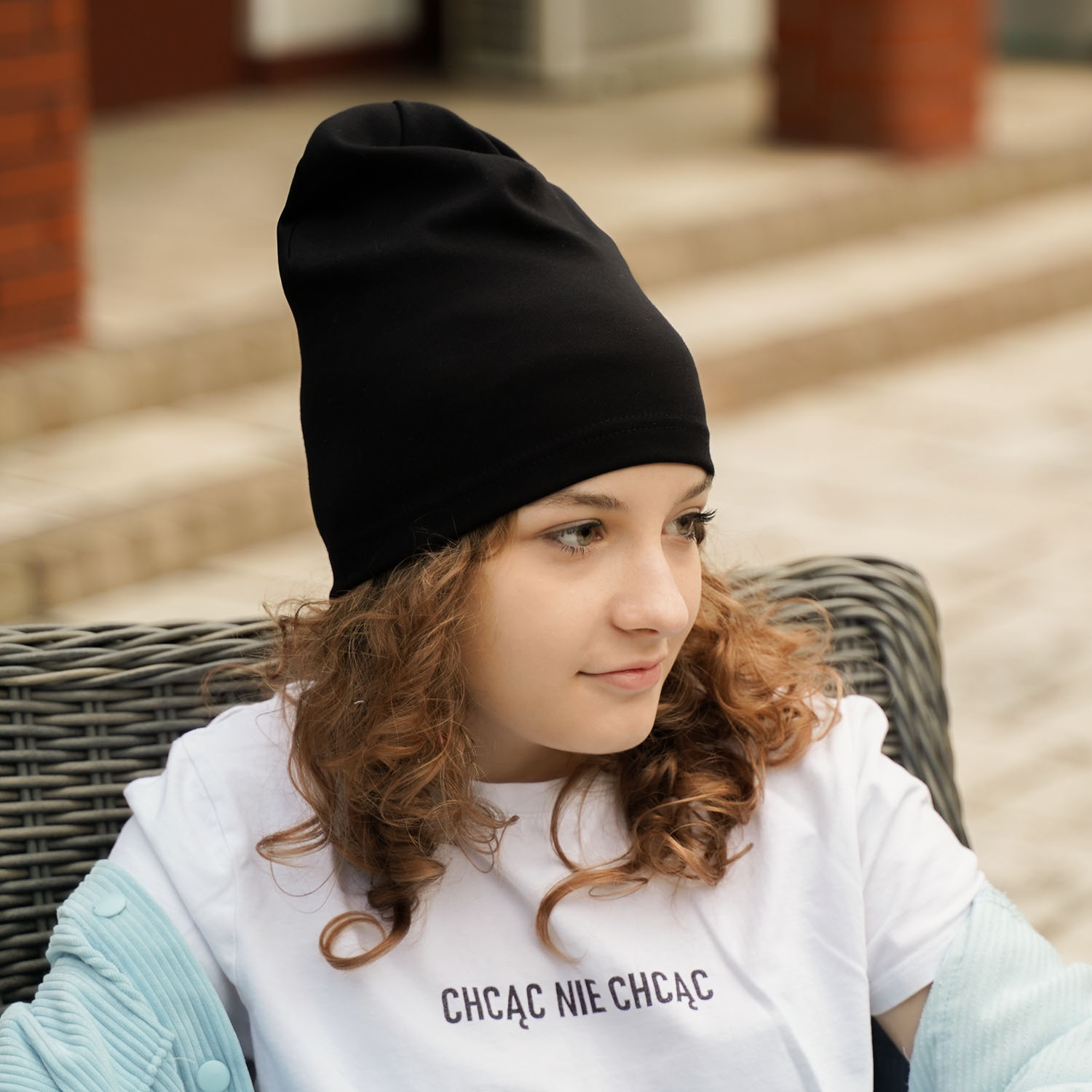 Set autunno/primavera bambina: berretto e scaldacollo, viola, in cotone, Hazelka