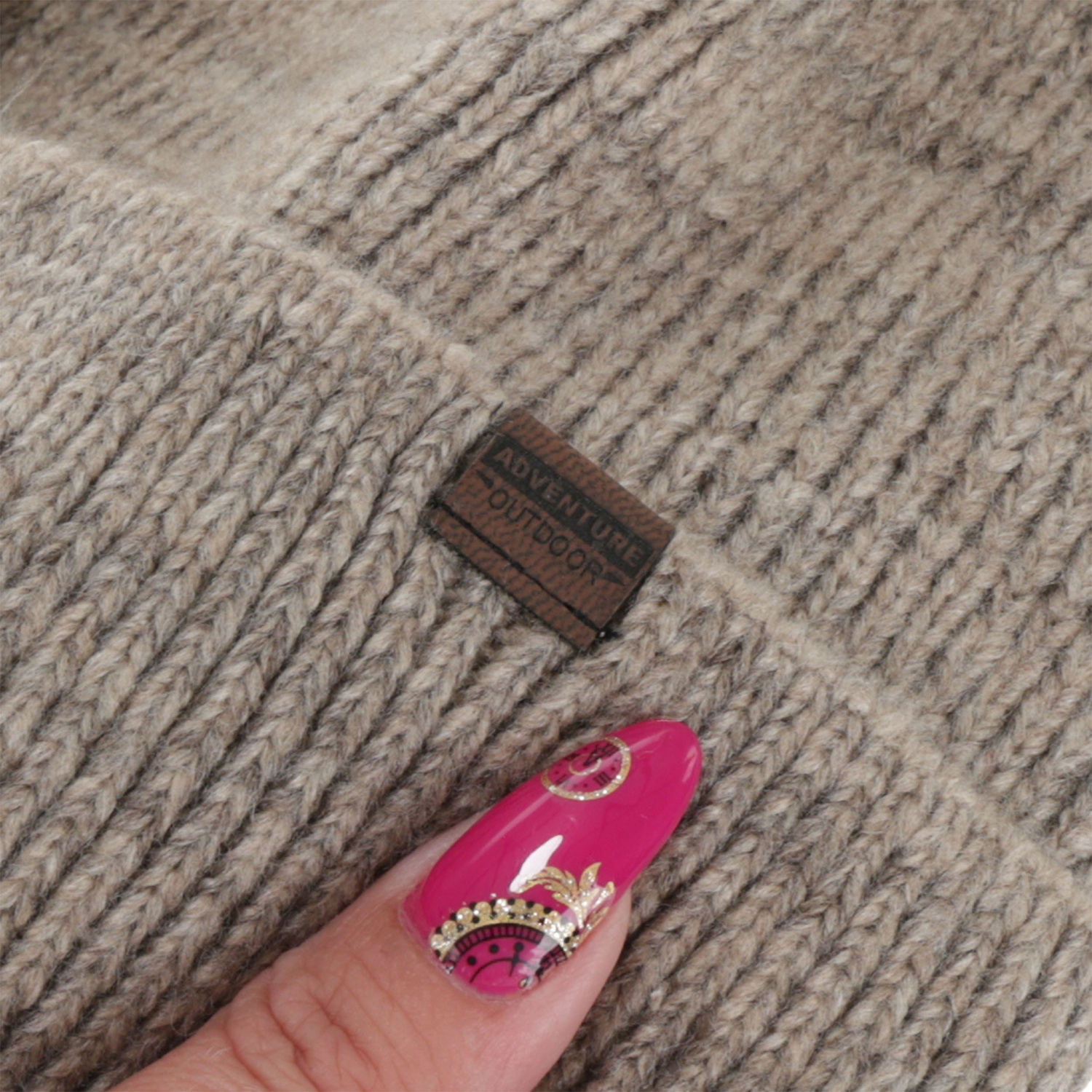 Berretto invernale uomo, khaki, con lana merino, Korins