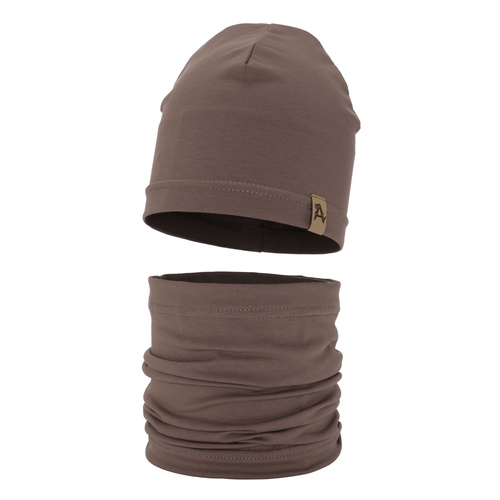 Set autunno/primavera bambino: berretto e scaldacollo, marrone, Griffin