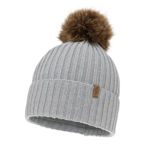 Berretto invernale donna, camel, con lana merino, Zamira