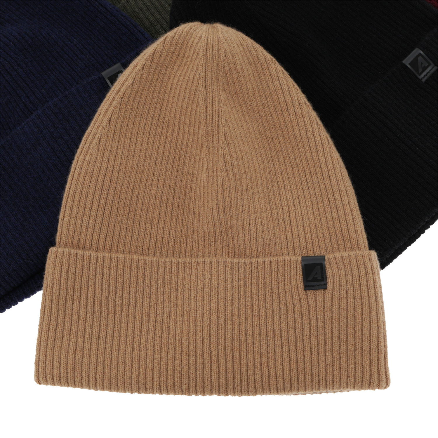 Berretto autunno/inverno uomo, bordò, lana merino con cashmere, Azuryt