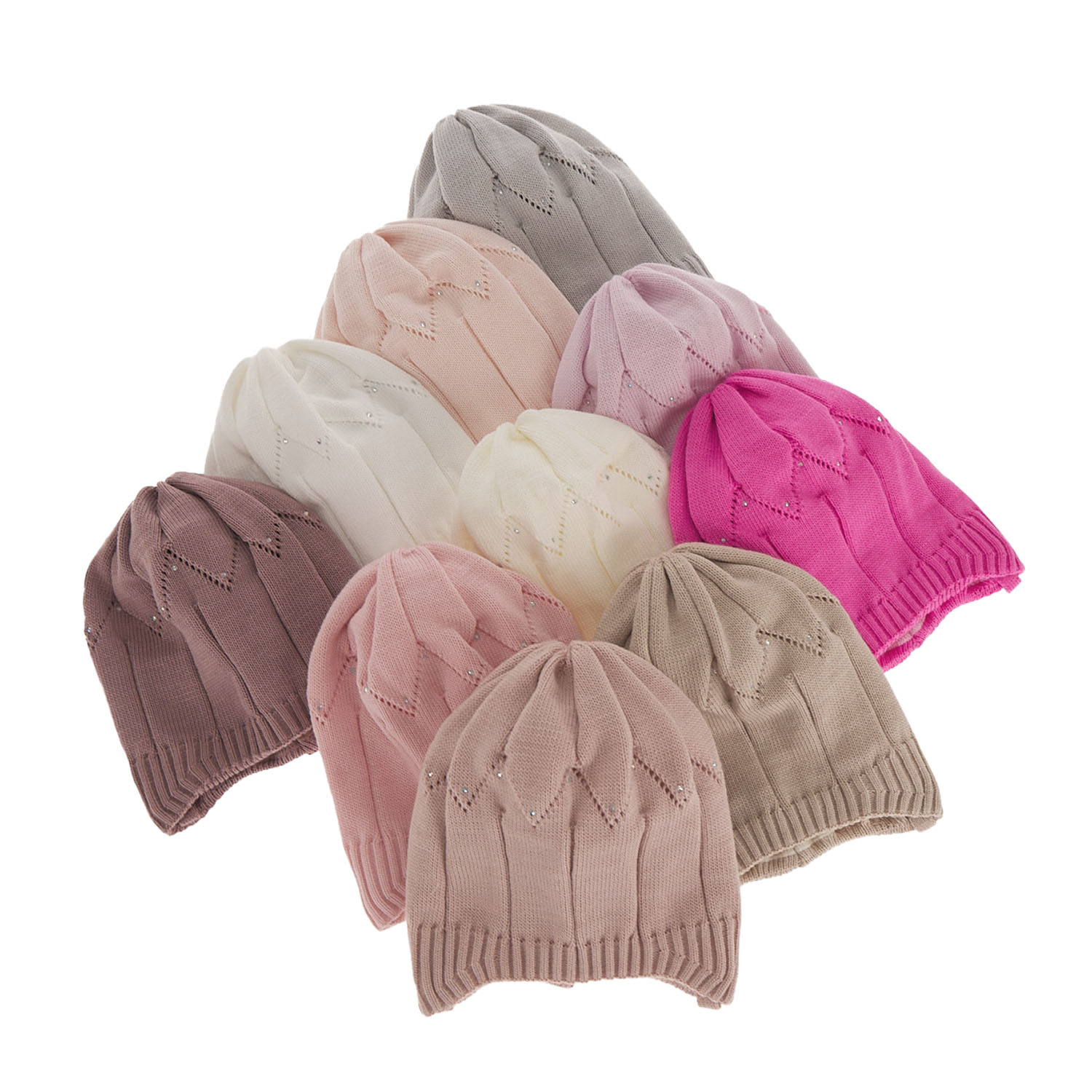Berretto autunno/primavera bambina, rosa, con lacci, Mercja