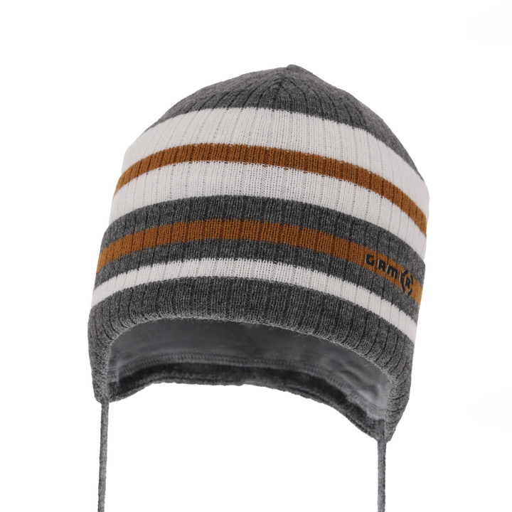 Berretto autunno/primavera bambino, grigio scuro, con lacci, Oleander