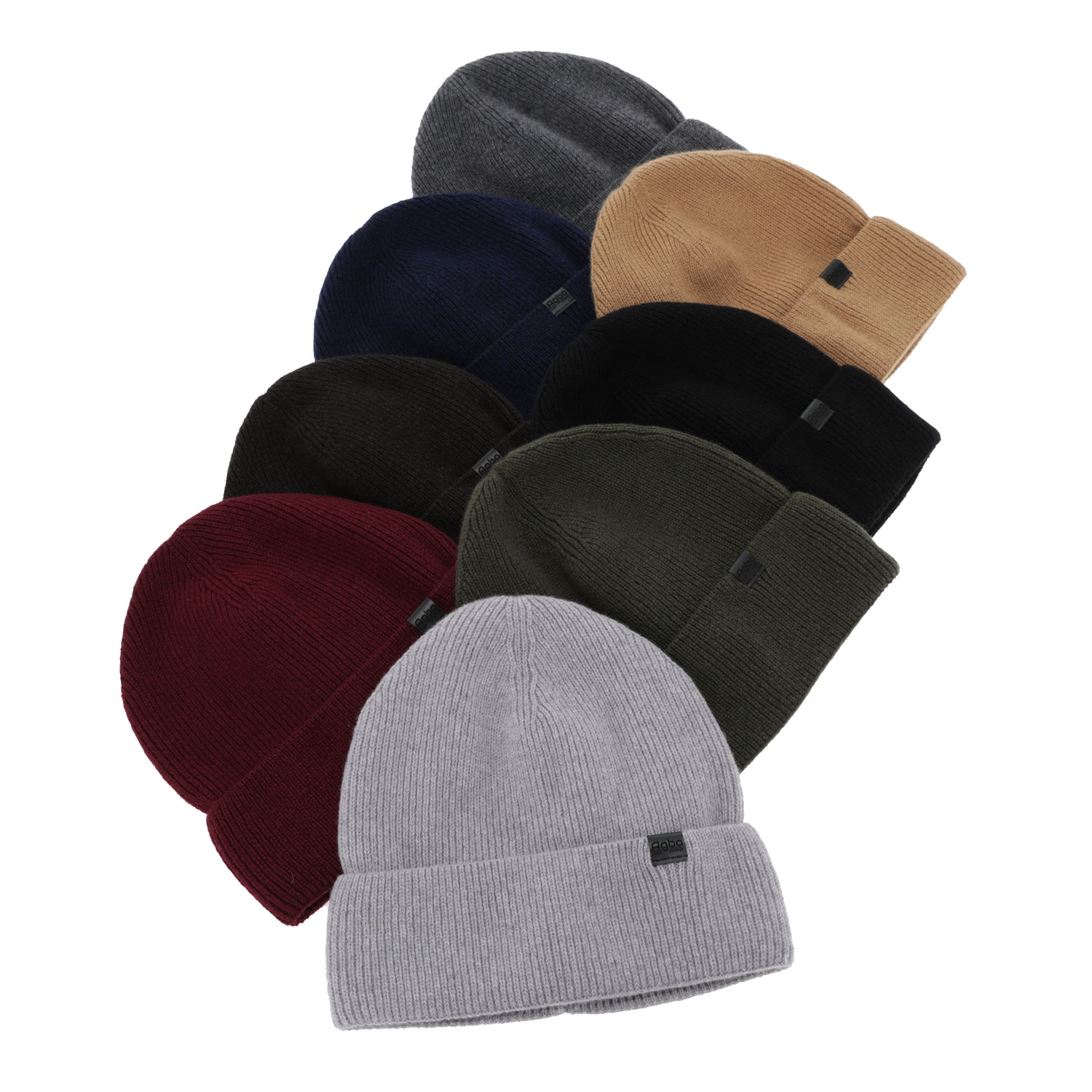 Berretto invernale uomo, nero, di lana merino con cashmere, Arwen