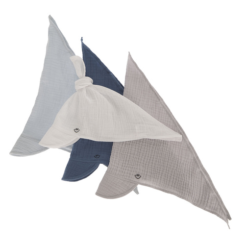 Foulard con visiera in mussola bambino autunno/primavera, grigio, Kobo