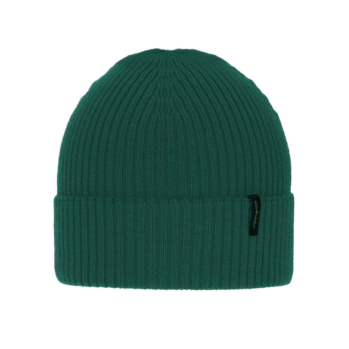 Berretto invernale donna, smaragdowy, 100% Lana Merino, Megan