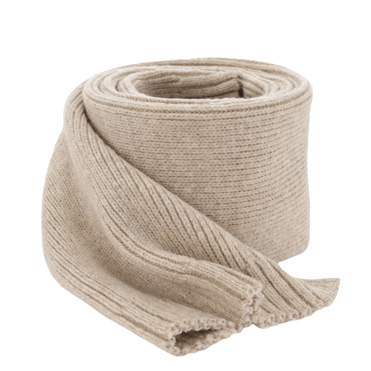 Sciarpa invernale donna, beige, 100% Lana Merino, Loretta