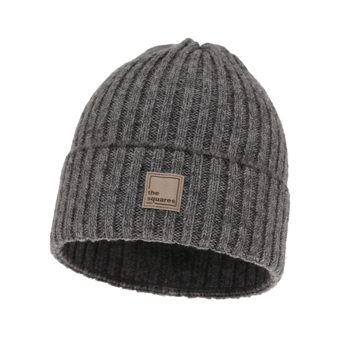 Berretto invernale donna, grigio scuro, 100% Lana Merino, Benedetta