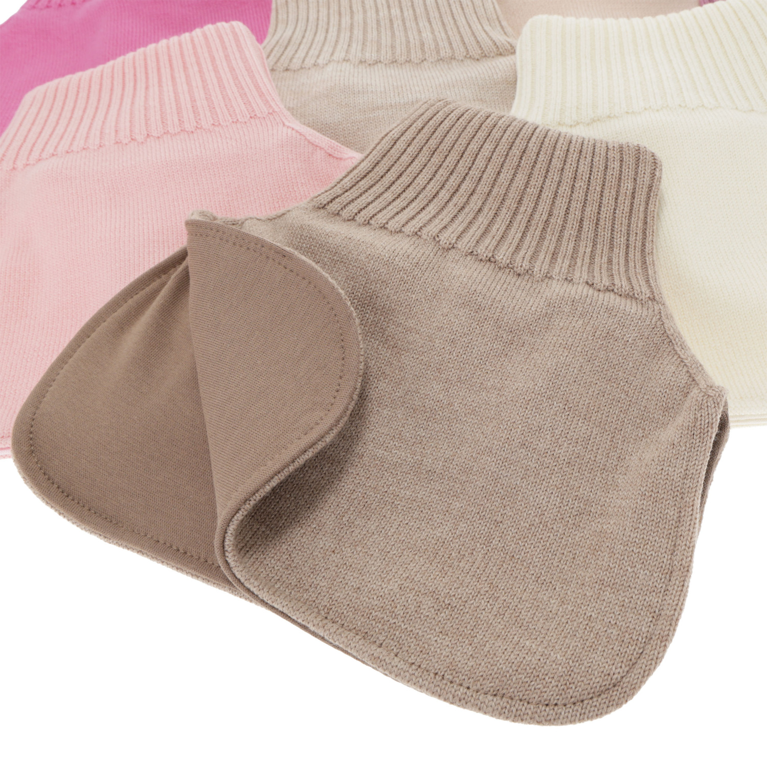 Scaldacollo con coprispalle invernale bambina, rosa, 100% Lana Merino, Felice