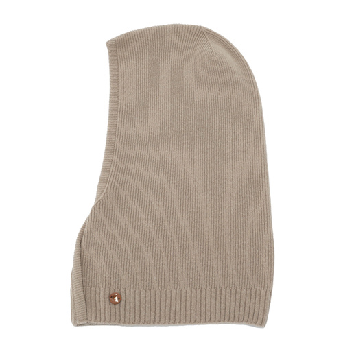 Passamontagna autunnale, invernale, donna, beige, lana merino con cashmere, Kiruna