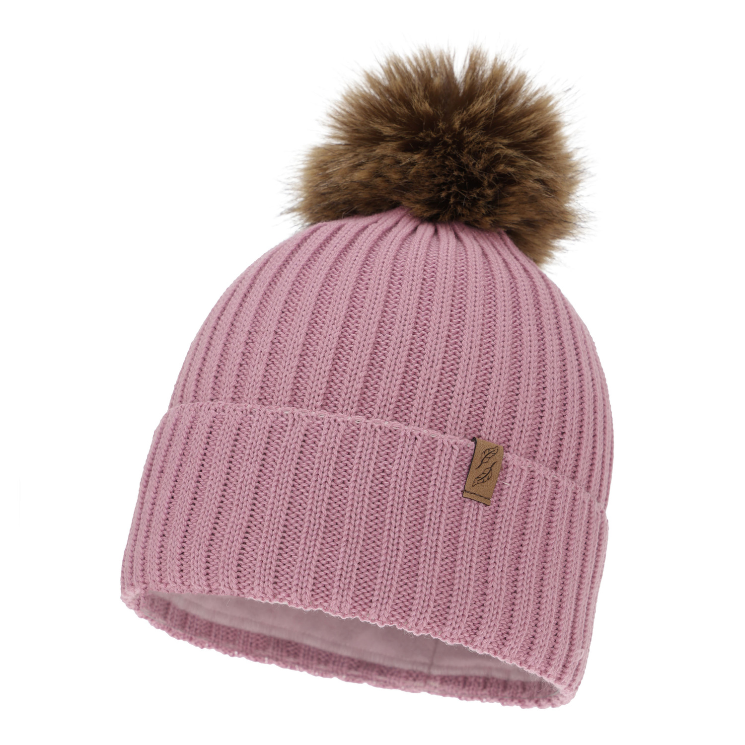 Berretto invernale donna, viola, con lana merino, Zamira