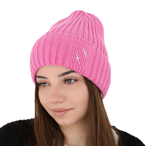 Berretto invernale donna, grigio, 100% Lana Merino, Ariga